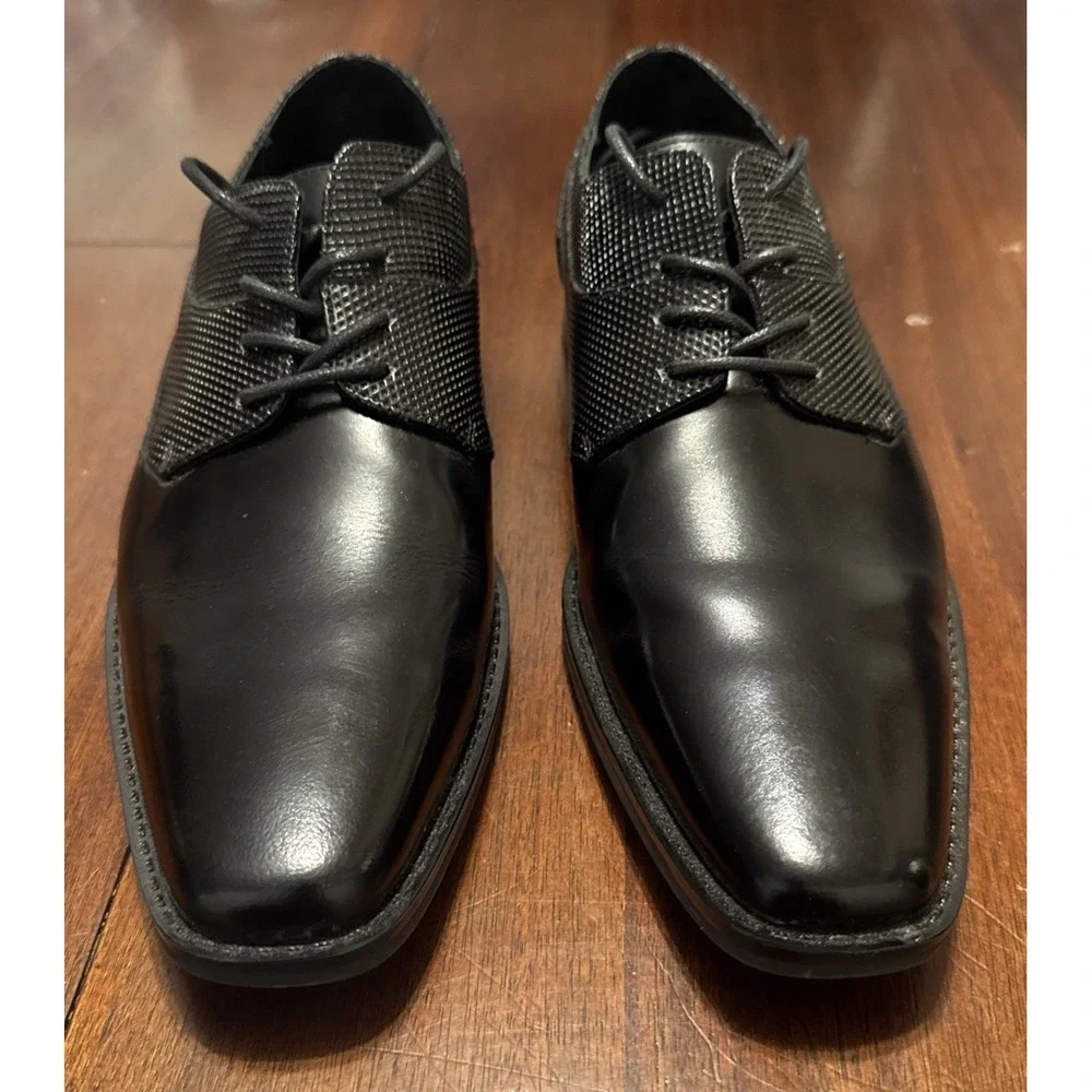 Stacy Adams Kirkley Oxford 20199-001 Black Leather Dress‎ Shoes Men's 8M